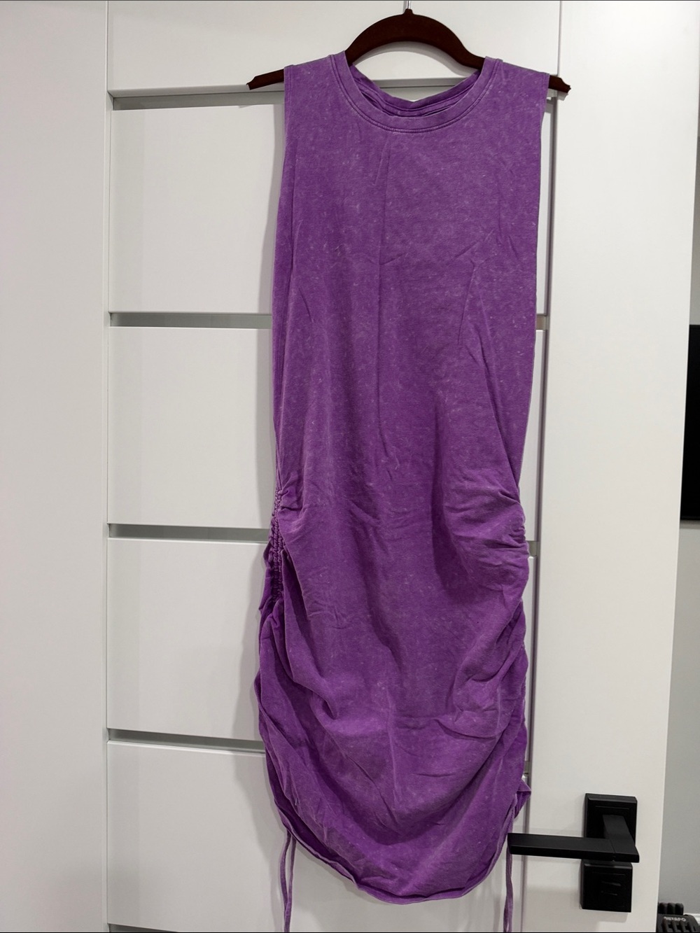 PINK Victoria's Secret Purple Drawstring Ruched Midi Skirt